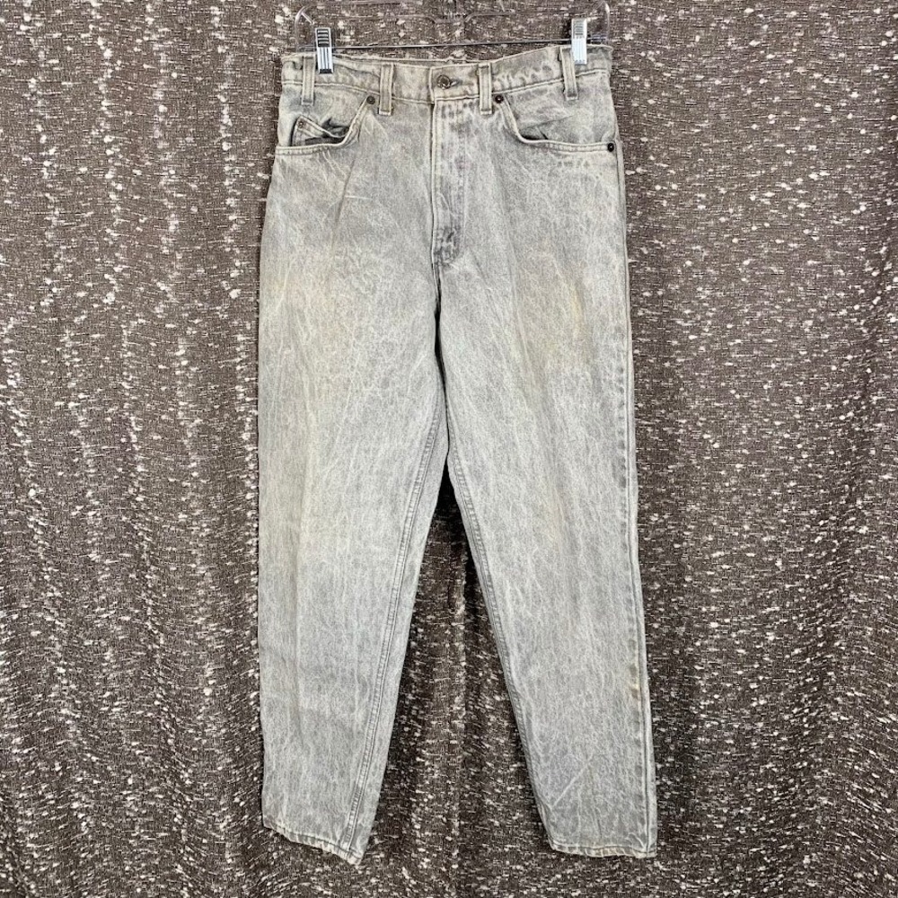 Vintage Levi's 550 Gray Acid Wash Jeans Made in USA W32 L32 Tapered Leg 80s 90s
